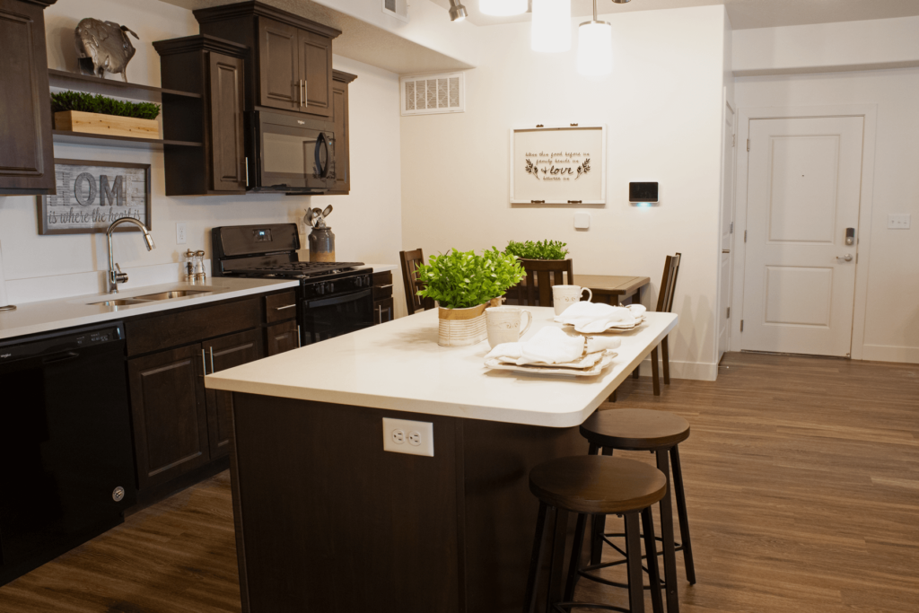 Kitchen in a 2bd 2 ba apartment